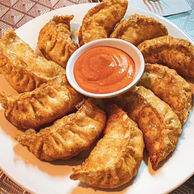 chicken fried momo